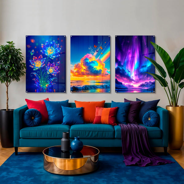 When Color Becomes Atmosphere: Living With a Trio of Acrylic Prints