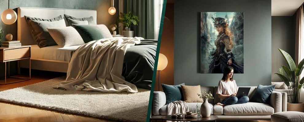 Green Canvas Wall Art