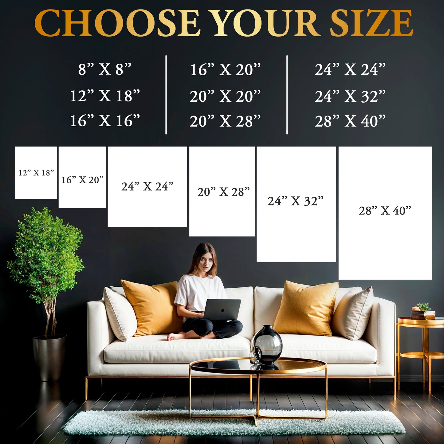 Golden Gaze – Luminous Feline Acrylic Print