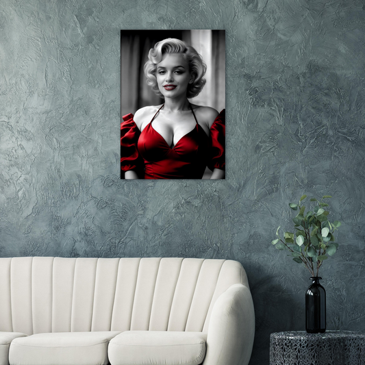 The Enigma in Red: Marilyn’s Modern Seduction