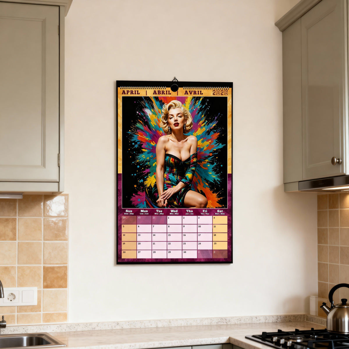 April Awakening: A Colorful Rebirth in the 2026 Marilyn Monroe Wall Calendar