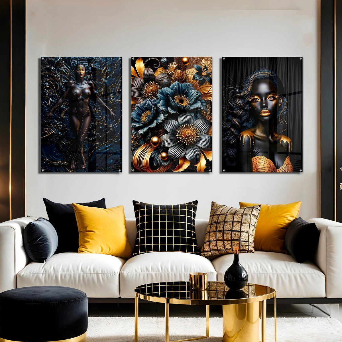 Shadows, Gold, and Bloom: Three Prints That Reshape a Room