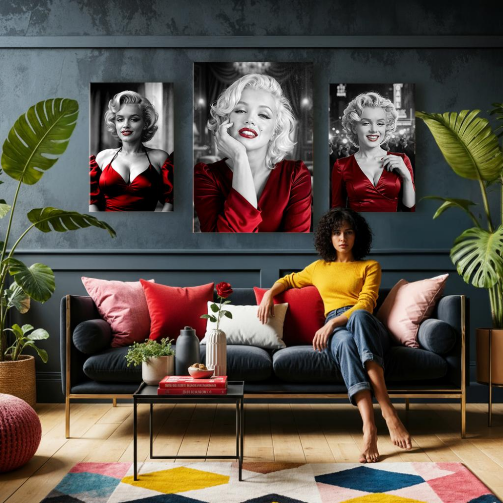 The Crimson Continuum: Marilyn in Shades of Red