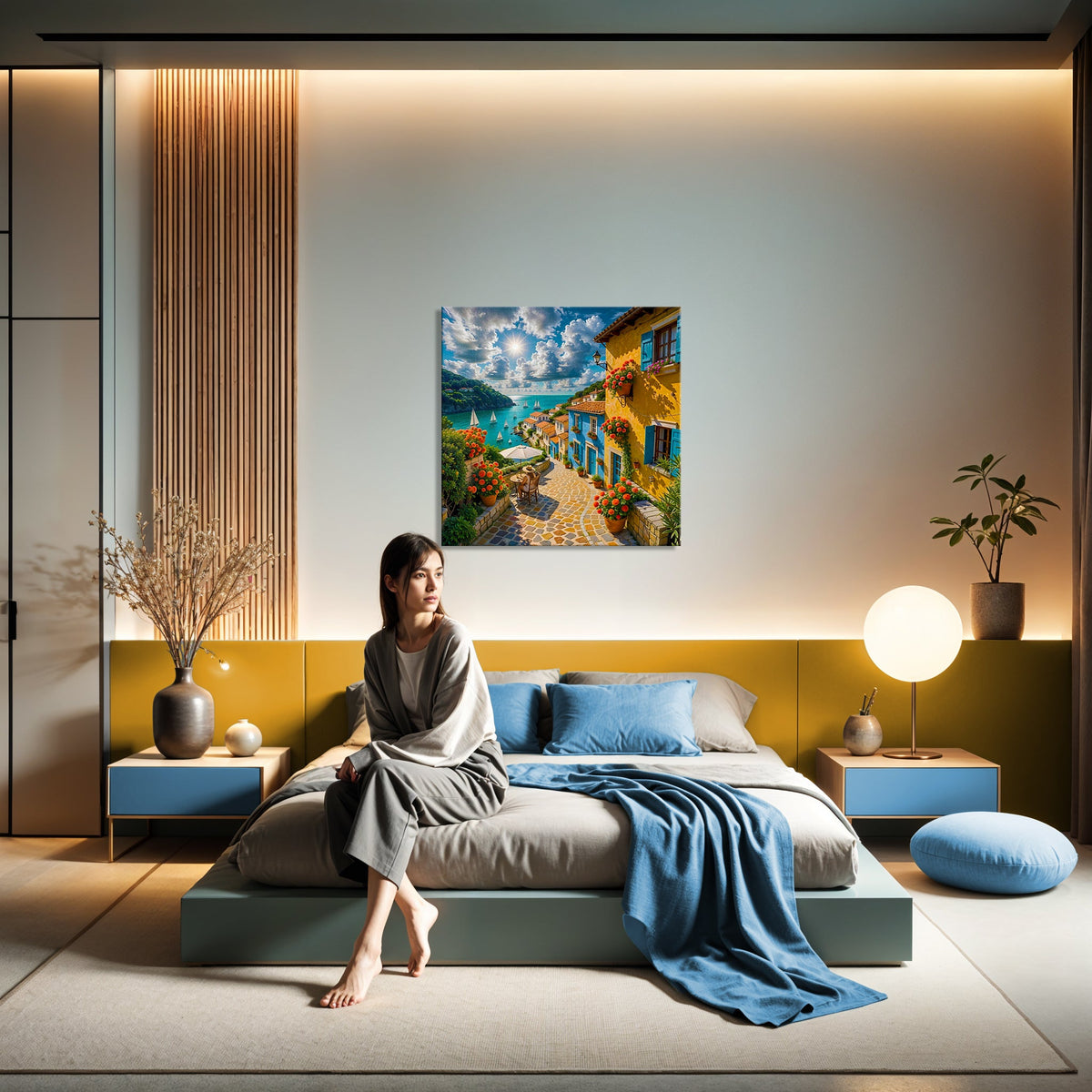 Vibrant Villages: Italian Coast Canvas for Colorful Homes