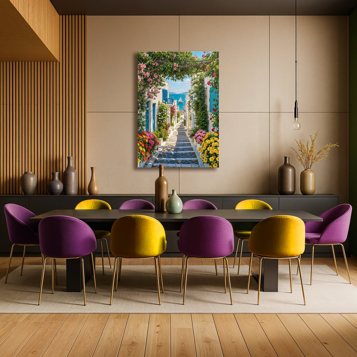 Greek Island Alleyways: Bringing Aegean Blue to Urban Interiors