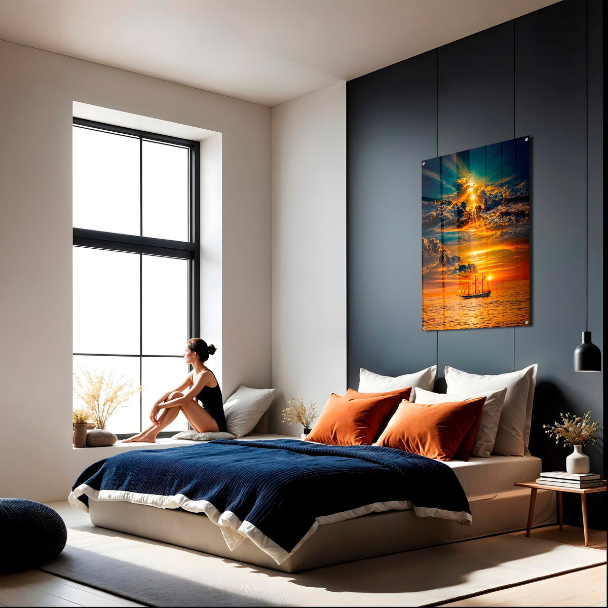 Golden Horizon: Sailing Into Sunset