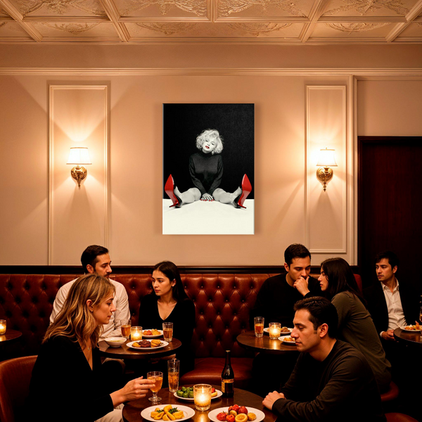 Minimalism in Motion: Marilyn Alone in Red