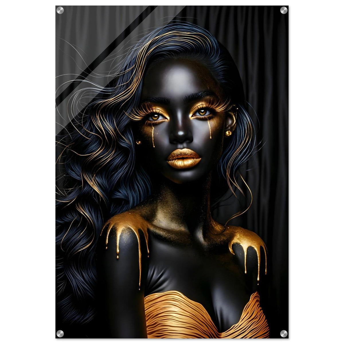 Shadow, Gilded: The Enigmatic Allure of ‘Black & Gold Woman’