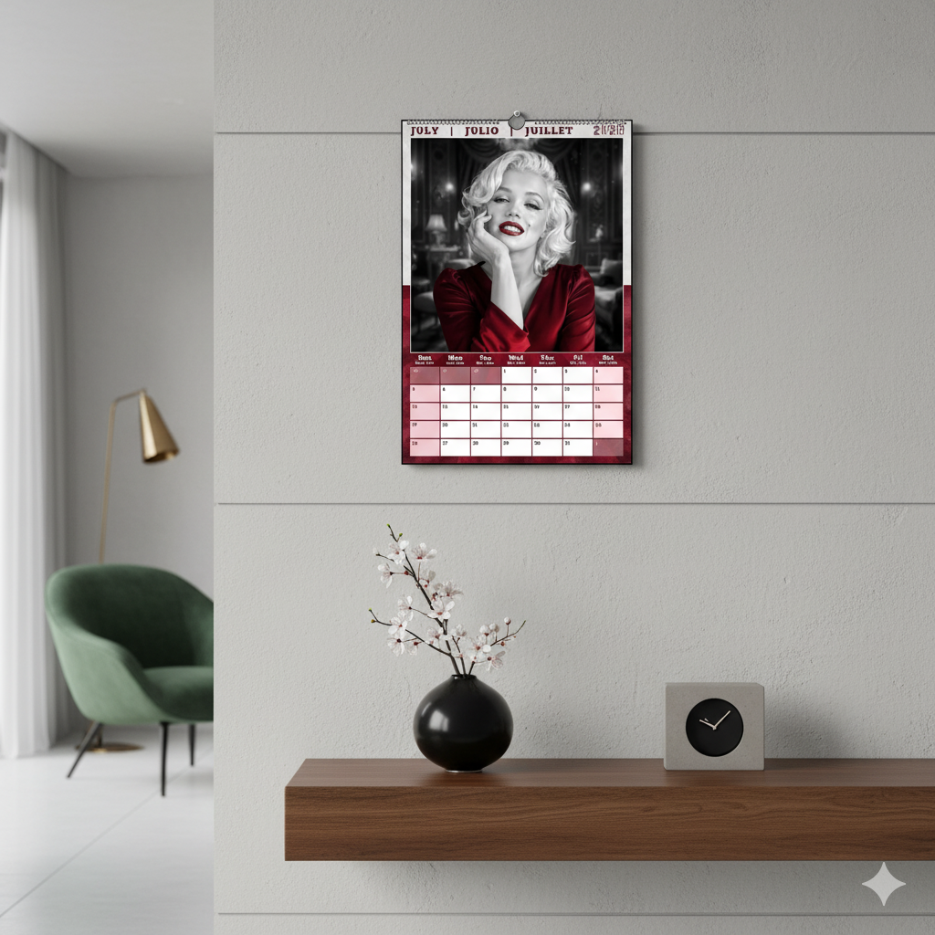 July Joy: The Radiant Smile of the Marilyn Monroe Wall Calendar 2026