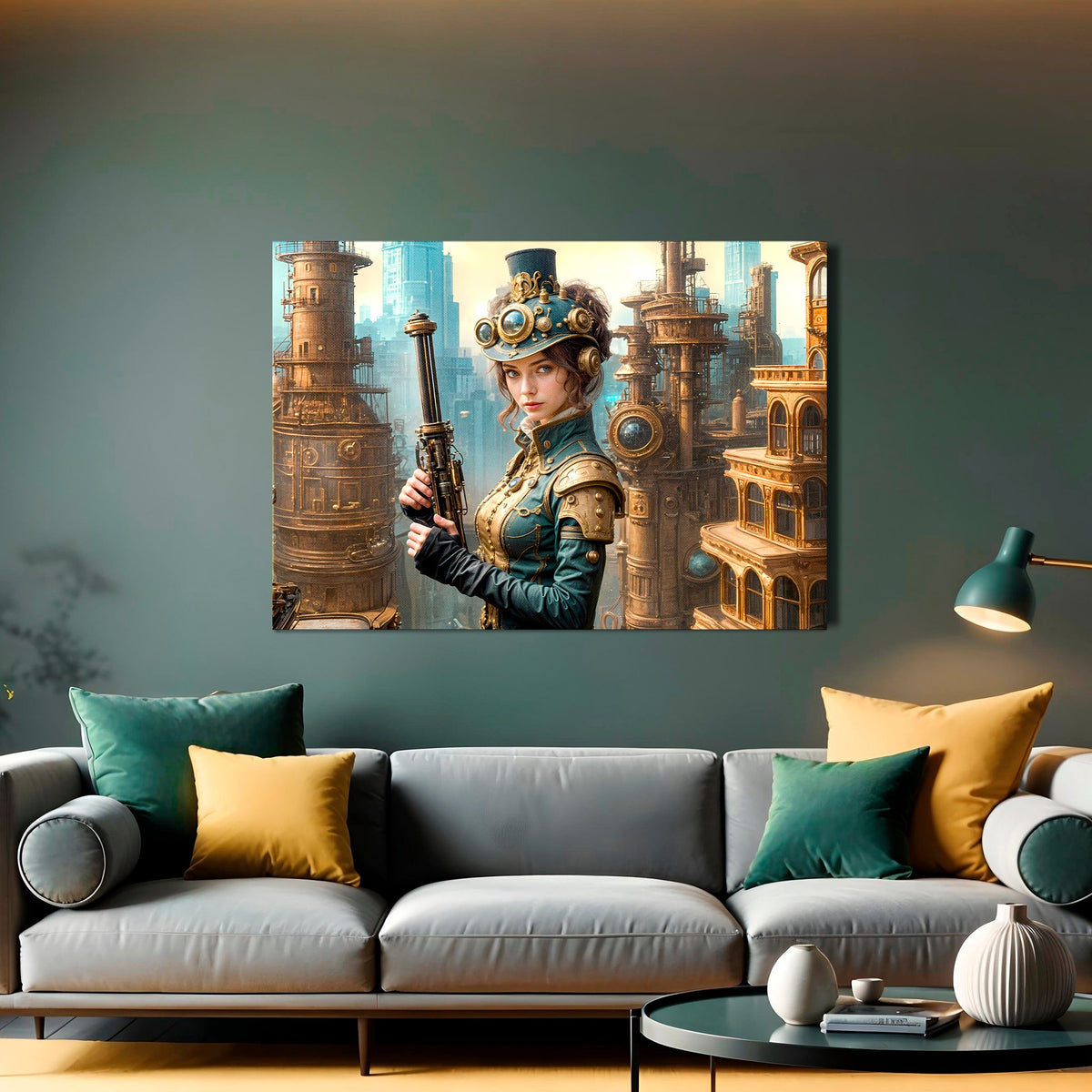 Pistol & Protocol: The Enforcer in Emerald Velvet