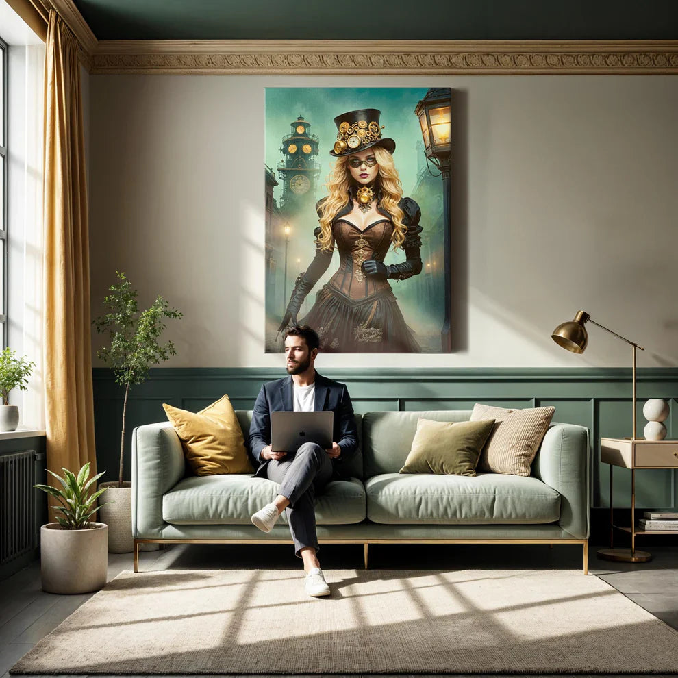 Three Faces of Frost and Fog: Steampunk Wall Art That Transforms a Room