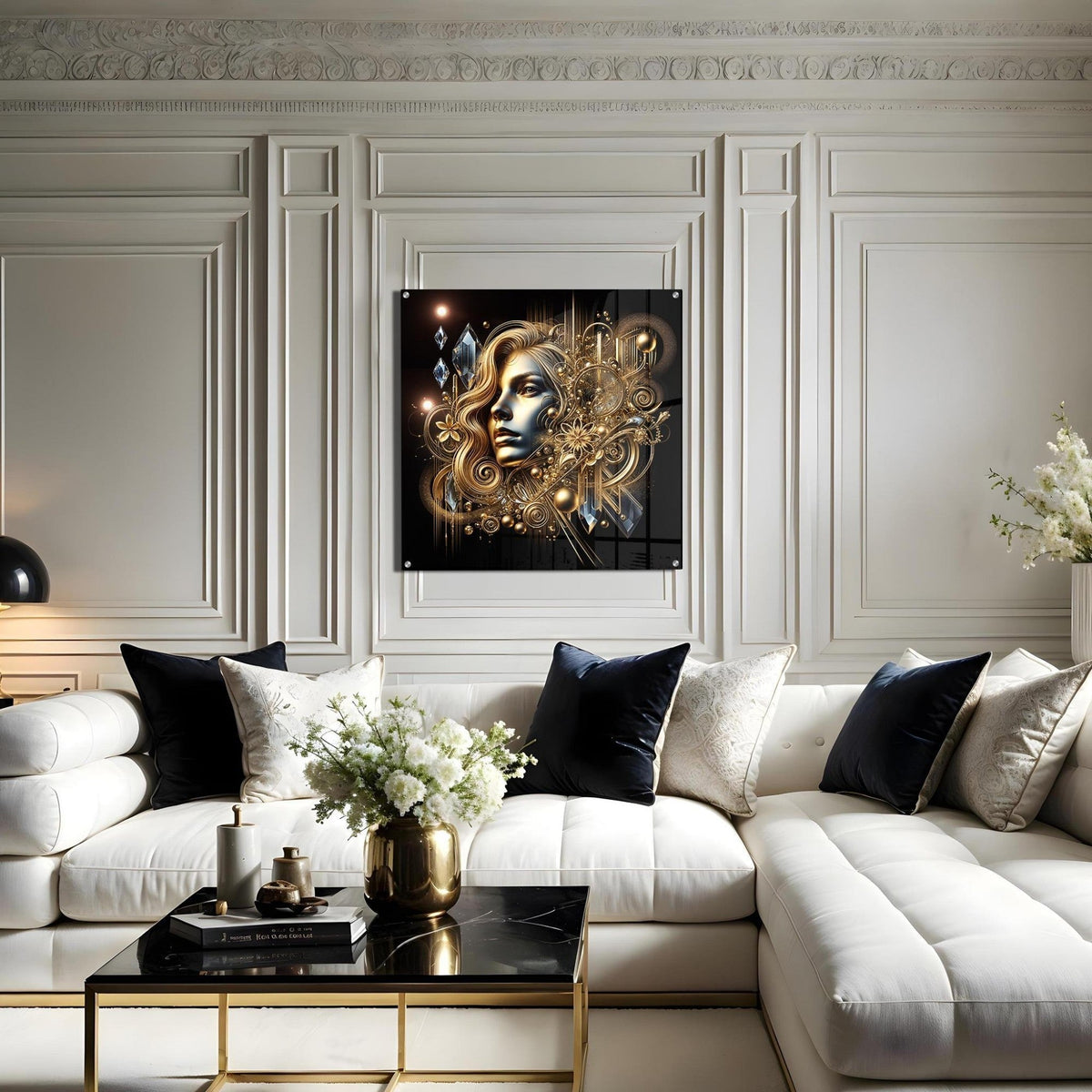 Abstraction Gold Woman: Where Energy Takes Shape