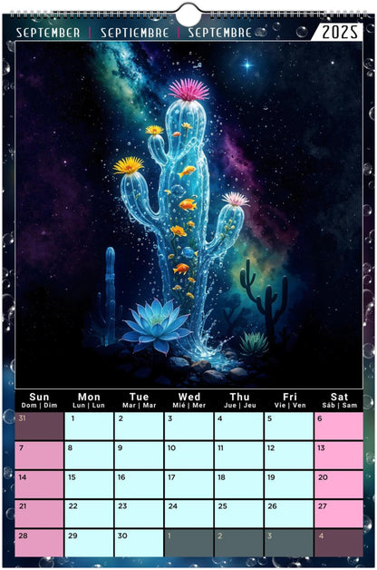 Water Pure Depth Full Year Wall Calendar 2025 (US & CA)